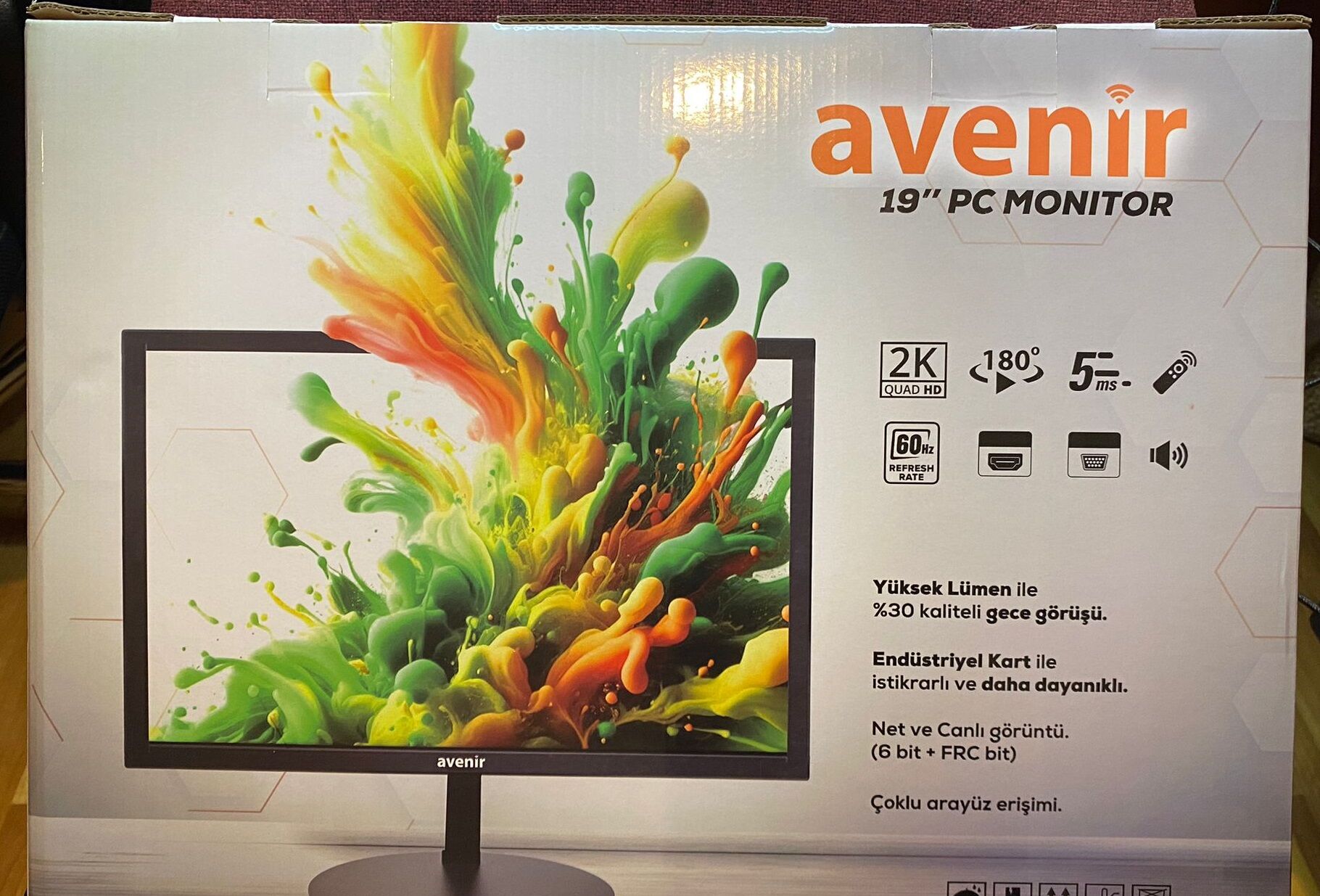 Avenir 19 INC 12/220 Voltla Çalışır Kumandalı (HDMI-Ses) Monitör