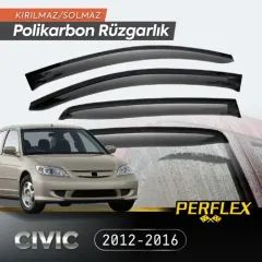 Perflex Polikarbon Kırılmaz Rüzgarlık V2 Mugen Honda Civic 2001-2006